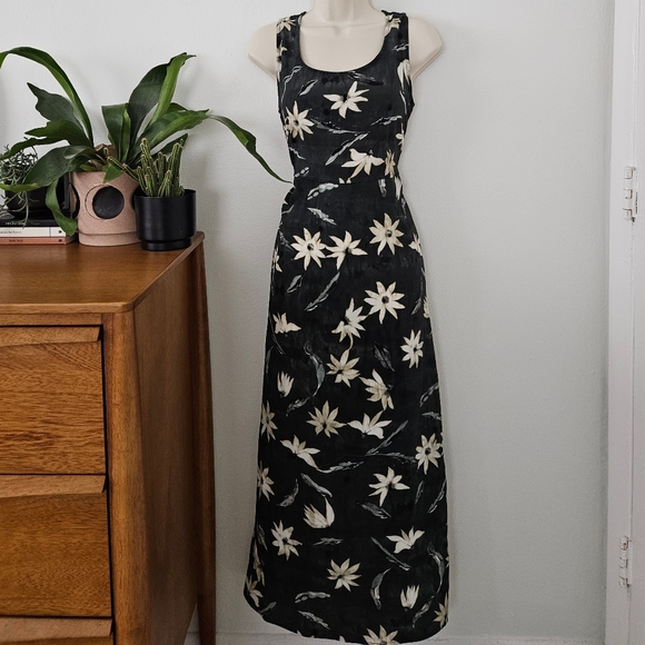 vintage 90s y2k floral grunge boho hippie neutral urban cottage midi maxi dress - Picture 7 of 7